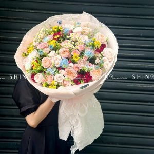 Bó Hoa Garden Mix nhiều màu Siêu To S457