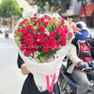 Bó Hoa Hồng Chùm Đỏ thẫm S435