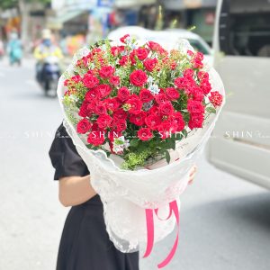 Bó Hoa Hồng Chùm Đỏ thẫm S435