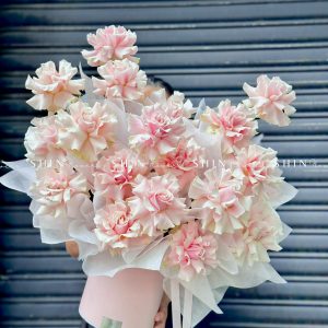 Lẵng 20 Bông Hoa Hồng Nhập Ecuador Pink Mondial H109