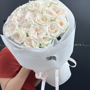 Bó Hoa 20 hồng trắng White Ohara S461