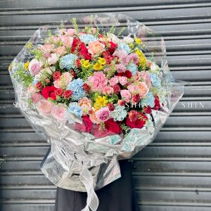 Bó Hoa Garden Mix nhiều màu Siêu To S463