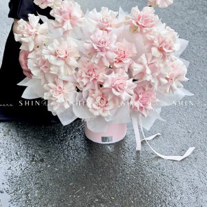 Lẵng 20 Bông Hoa Hồng Nhập Ecuador Pink Mondial H109