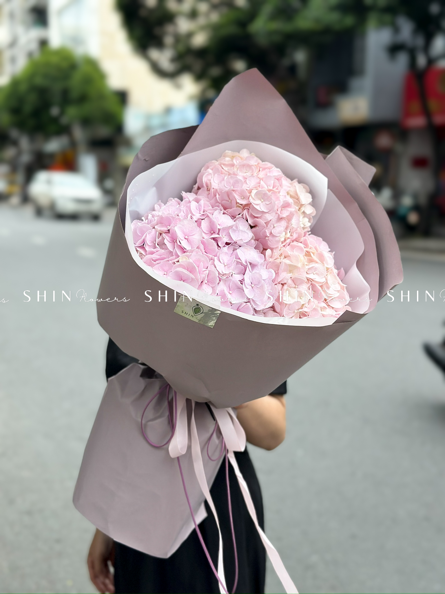 Hoa Bó 3 Cẩm Tú Cầu Hồng S446