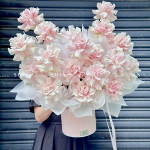 Lẵng 20 Bông Hoa Hồng Nhập Ecuador Pink Mondial H109