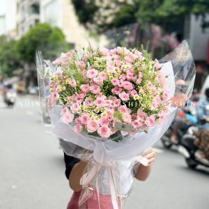 Bó Hoa Hồng Chùm Điền Mật S432