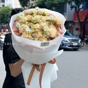 Hoa Bó Cẩm Chướng Cà phê S448