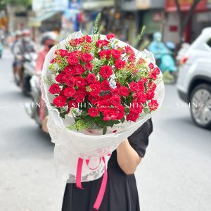 Bó Hoa Hồng Chùm Đỏ thẫm S435