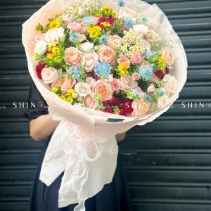 Bó Hoa Garden Mix nhiều màu Siêu To S457