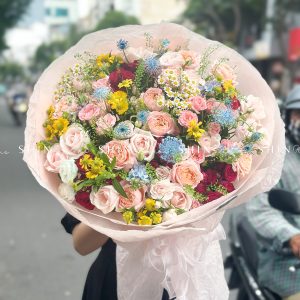 Bó Hoa Garden Mix nhiều màu Siêu To S457
