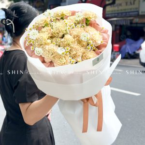 Hoa Bó Cẩm Chướng Cà phê S448