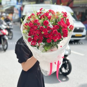 Bó Hoa Hồng Chùm Đỏ thẫm S435