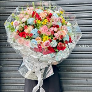 Bó Hoa Garden Mix nhiều màu Siêu To S463