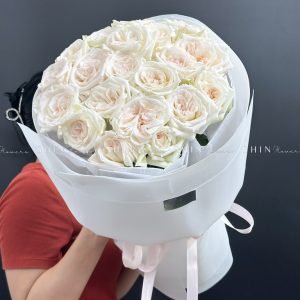 Bó Hoa 20 hồng trắng White Ohara S461