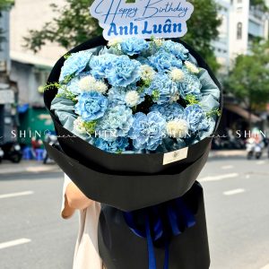 Bó Hoa Cẩm Chương Nhuộm xanh S454