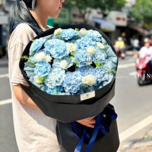 Bó Hoa Cẩm Chương Nhuộm xanh S454
