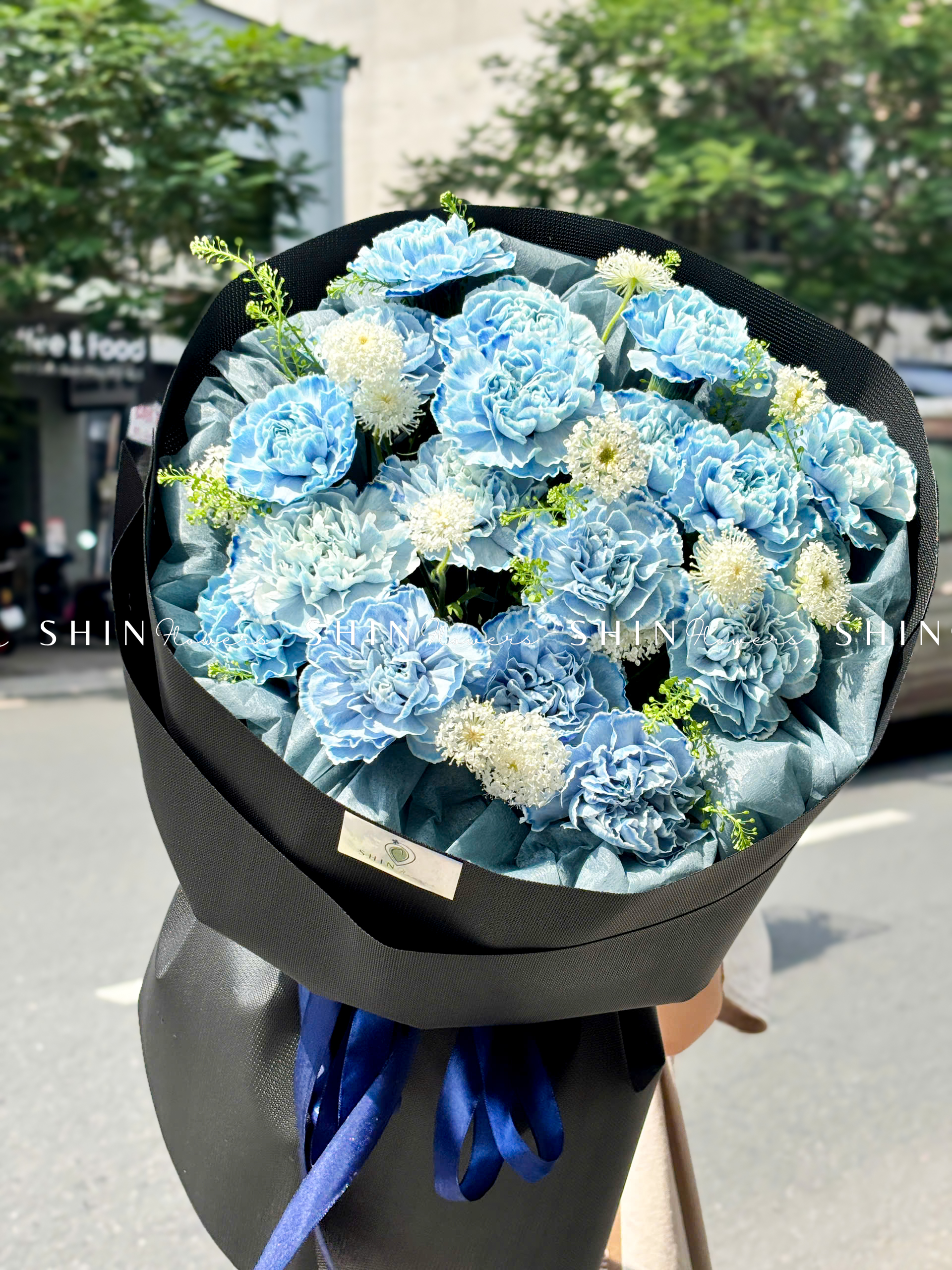 Bó Hoa Cẩm Chương Nhuộm xanh S454