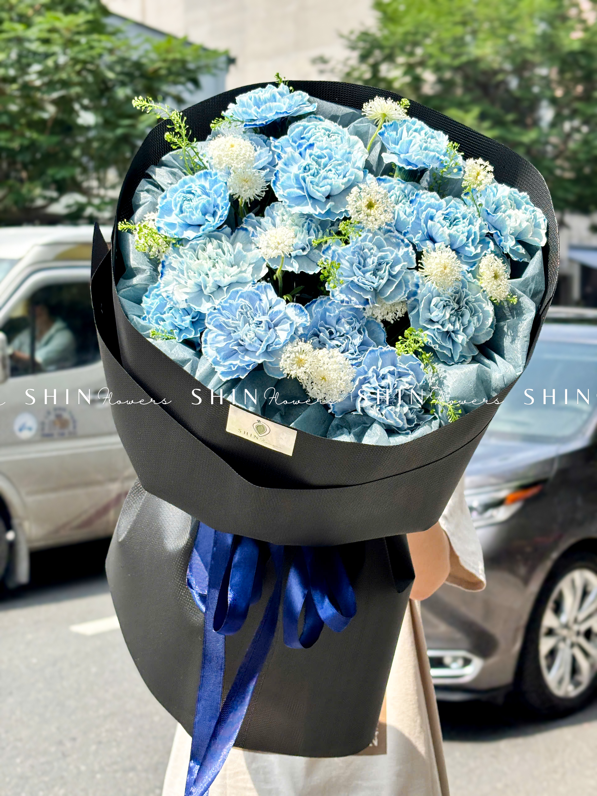 Bó Hoa Cẩm Chương Nhuộm xanh S454