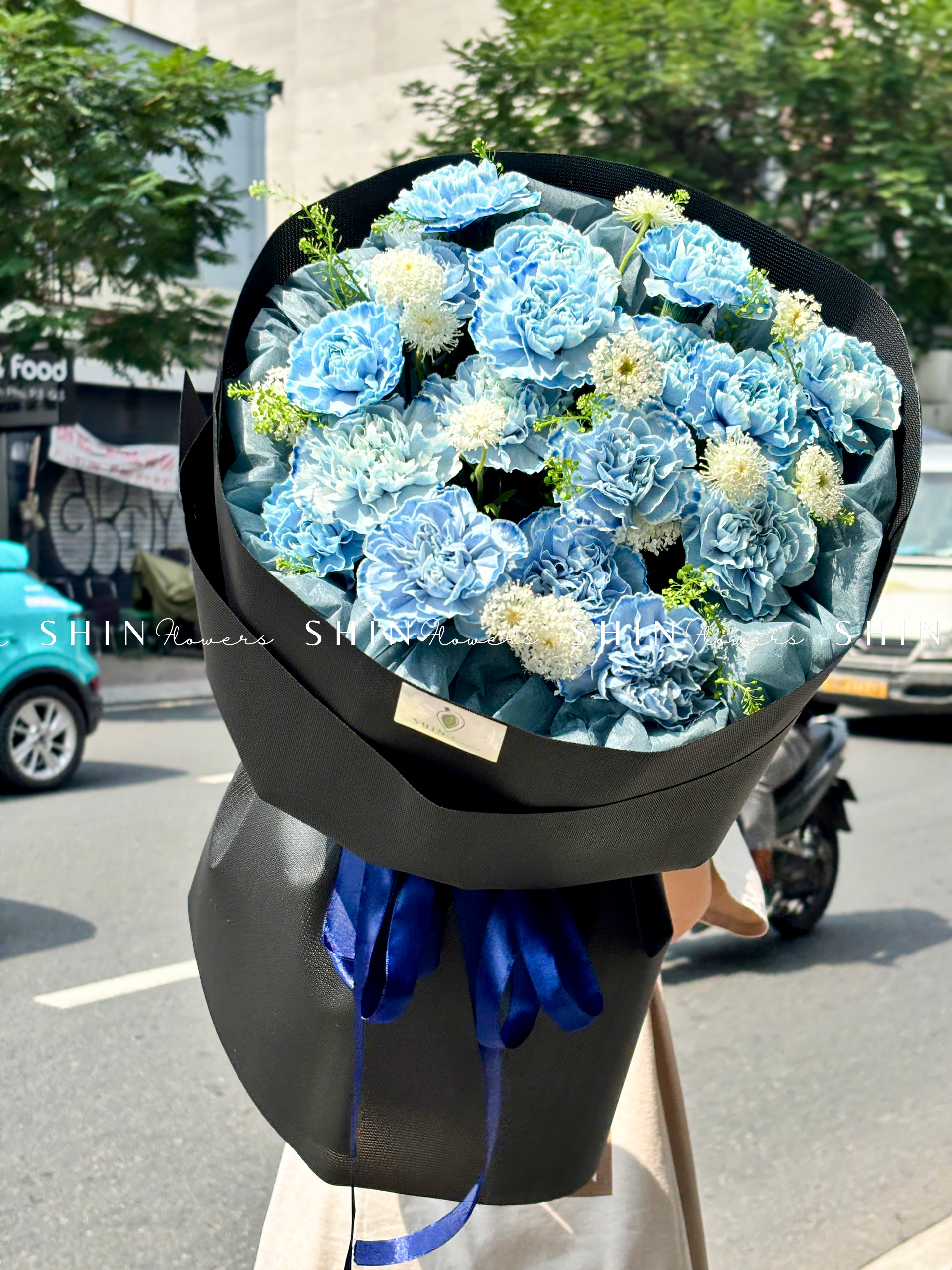 Bó Hoa Cẩm Chương Nhuộm xanh S454