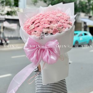 Hoa Bó 99 Cẩm Chướng Hồng S455