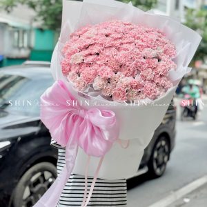 Hoa Bó 99 Cẩm Chướng Hồng S455