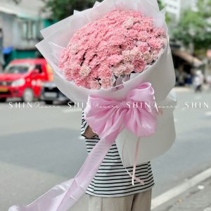 Hoa Bó 99 Cẩm Chướng Hồng S455