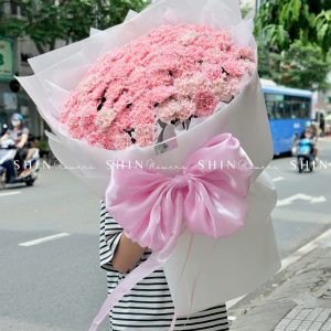 Hoa Bó 99 Cẩm Chướng Hồng S455