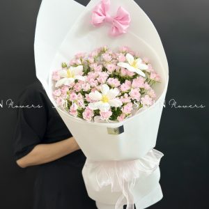 Bó Hoa Hồng Chùm Điền Mật Mix Tulip S491