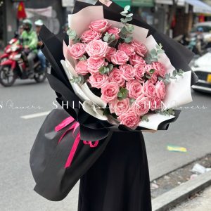 Bó Hoa 25 hồng Ohara Hồng S509