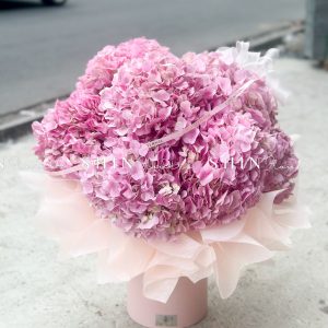 Hộp hoa 7 Cẩm Tú Cầu Hồng Đậm H117