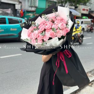 Bó Hoa 25 hồng Ohara Hồng S509