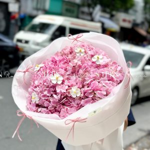 Hoa Bó 5 Cẩm Tú Cầu Hồng Côn Minh S511