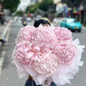 Hộp hoa 6 Cẩm Tú Cầu Hồng H115