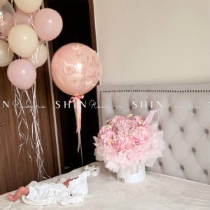 Hộp hoa 7 Cẩm Tú Cầu Hồng H116