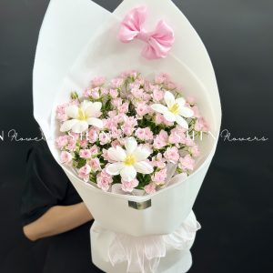 Bó Hoa Hồng Chùm Điền Mật Mix Tulip S491