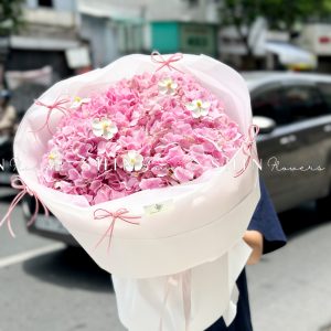 Hoa Bó 5 Cẩm Tú Cầu Hồng Côn Minh S511