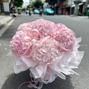 Hộp hoa 6 Cẩm Tú Cầu Hồng H115