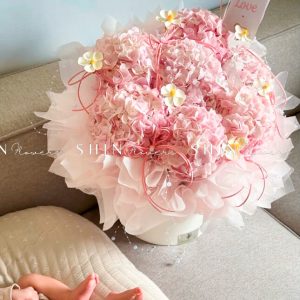 Hộp hoa 7 Cẩm Tú Cầu Hồng H116