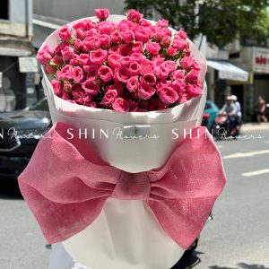 Bó Hoa Hồng Chùm Sophie và nơ S520