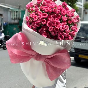 Bó Hoa Hồng Chùm Sophie và nơ S520