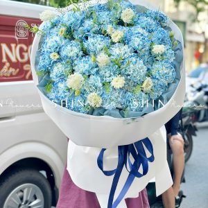 Bó Hoa Cẩm Chương Nhuộm xanh Size M S512