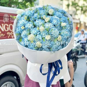 Bó Hoa Cẩm Chương Nhuộm xanh Size M S512