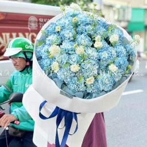 Bó Hoa Cẩm Chương Nhuộm xanh Size M S512