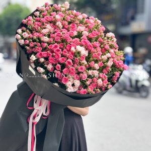 Bó Hoa Hồng Chùm Sophie Mix hồng Chùm Chiết Xạ S521