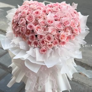 Bó Hoa tim 100 hoa hồng Ohara Hồng S546