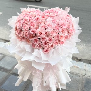 Bó Hoa tim 100 hoa hồng Ohara Hồng S546