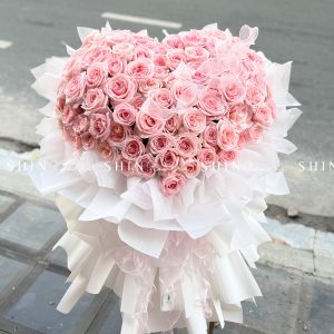 Bó Hoa tim 100 hoa hồng Ohara Hồng S546