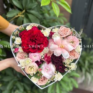 Hộp Hoa Tim mix B022