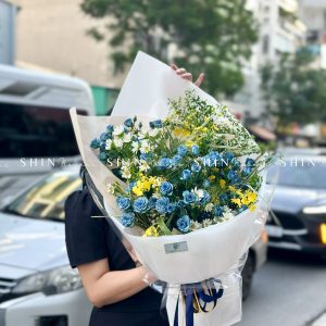 Bó Hoa Hồng Xanh Dương S543