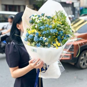 Bó Hoa Hồng Xanh Dương S543